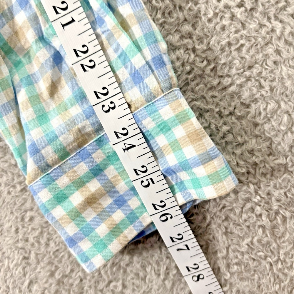Vineyard Vines Slim Fit Tucker Shirt Mens XL Button Down Green Gingham Preppy - Picture 8 of 12